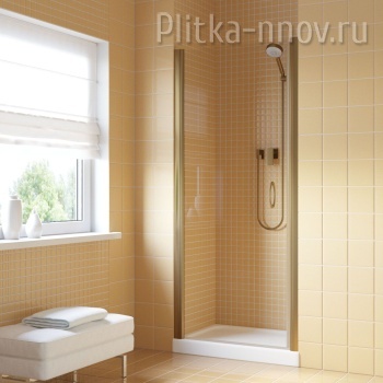 EP LUX 75 05 01 L/R, профиль бронза, стекло прозрачное Дверь в душевой проем Vegas-Glass