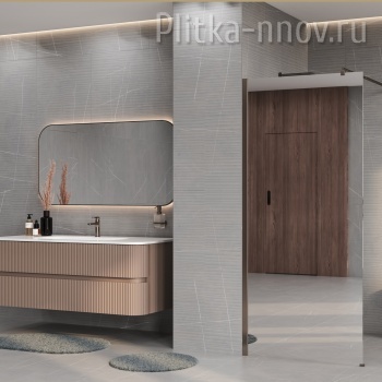 Rur 30W39BN-MR 90 WasserKRAFT Душевая перегородка Никель/ Зеркальное стекло