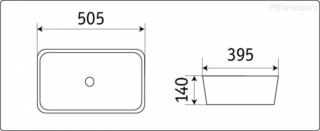 CeramaLux 78104MP-3 50x40 раковина накладная розовая матовая CeramaLux 78104MP-3 50x40 раковина накладная розовая матовая