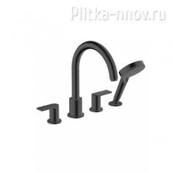 Vernis Blend 71456670, матовый черный Смеситель на край ванны на 4 отверстия Hansgrohe