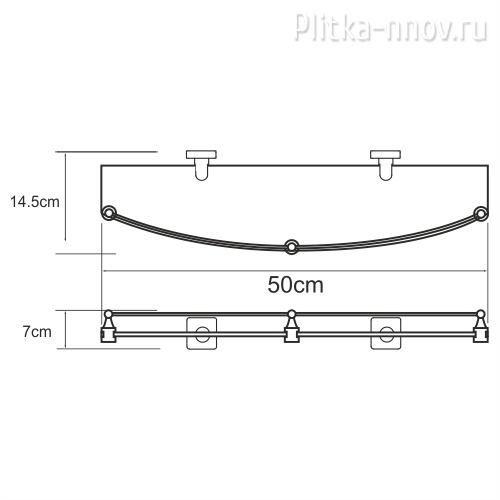 Dill K-3944 Полка стеклянная Dill K-3944 Полка стеклянная