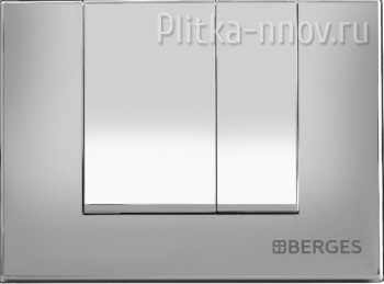 NOVUM S2 040042 BERGES Хром матовый кнопка смыва