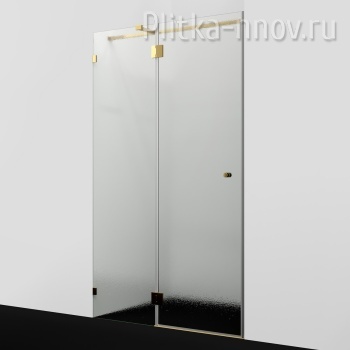 Ems 76H05L-TXG 120 Душевая дверь Глянцевое золото/Текстурное стекло WasserKRAFT