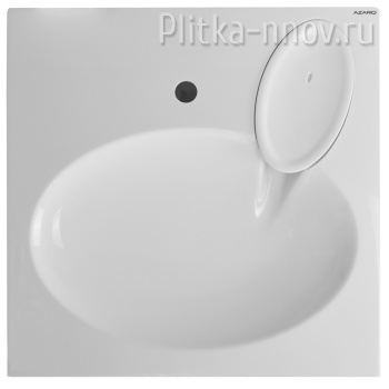 Elegance NEW 600х600х100 литьевой мрамор, сифон в комплекте, белая (CS00086606) раковина над стиральной машиной Azario