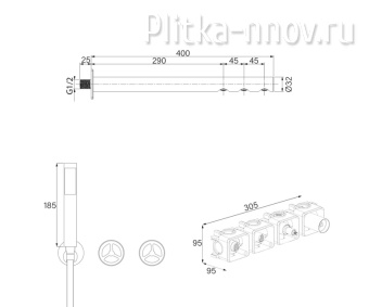 Liberty 5011GG-F Душевой комплект встраиваемый Liberty 5011GG-F Душевой комплект встраиваемый