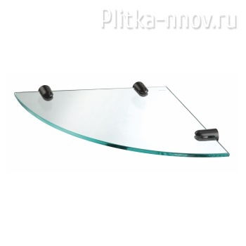 K-533GUN METAL Полка стеклянная угловая WasserKRAFT