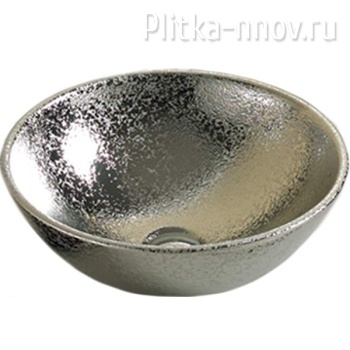 CeramaLux 7226SS 41x41 раковина-чаша серебро