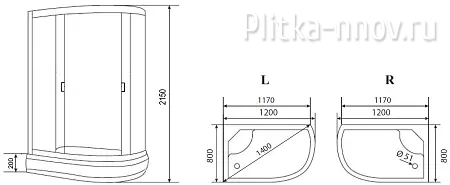 CS-66120-20R G 120х80 Loranto поддон 20 см CS-66120-20R G 120х80 Loranto поддон 20 см
