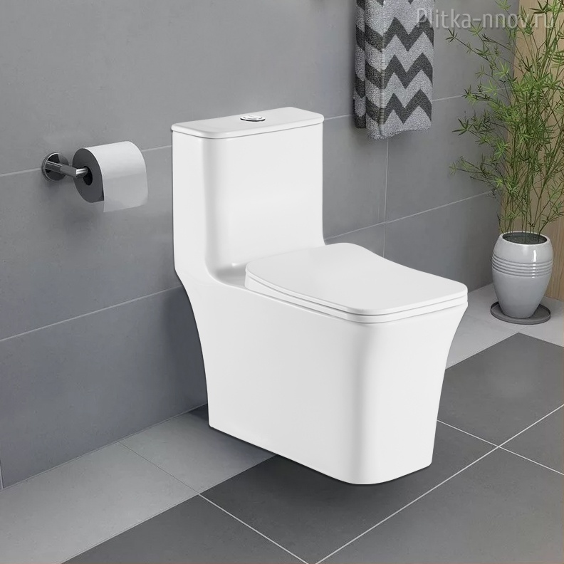 GRESSA AZ-1111 Azario унитаз-компакт безободковый в комплекте со смывным механизмом Geberit GRESSA AZ-1111 Azario унитаз-компакт безободковый в комплекте со смывным механизмом Geberit