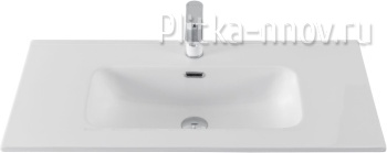 Flat 91х46.5 белая глянцевая Раковина мебельная Aquanet