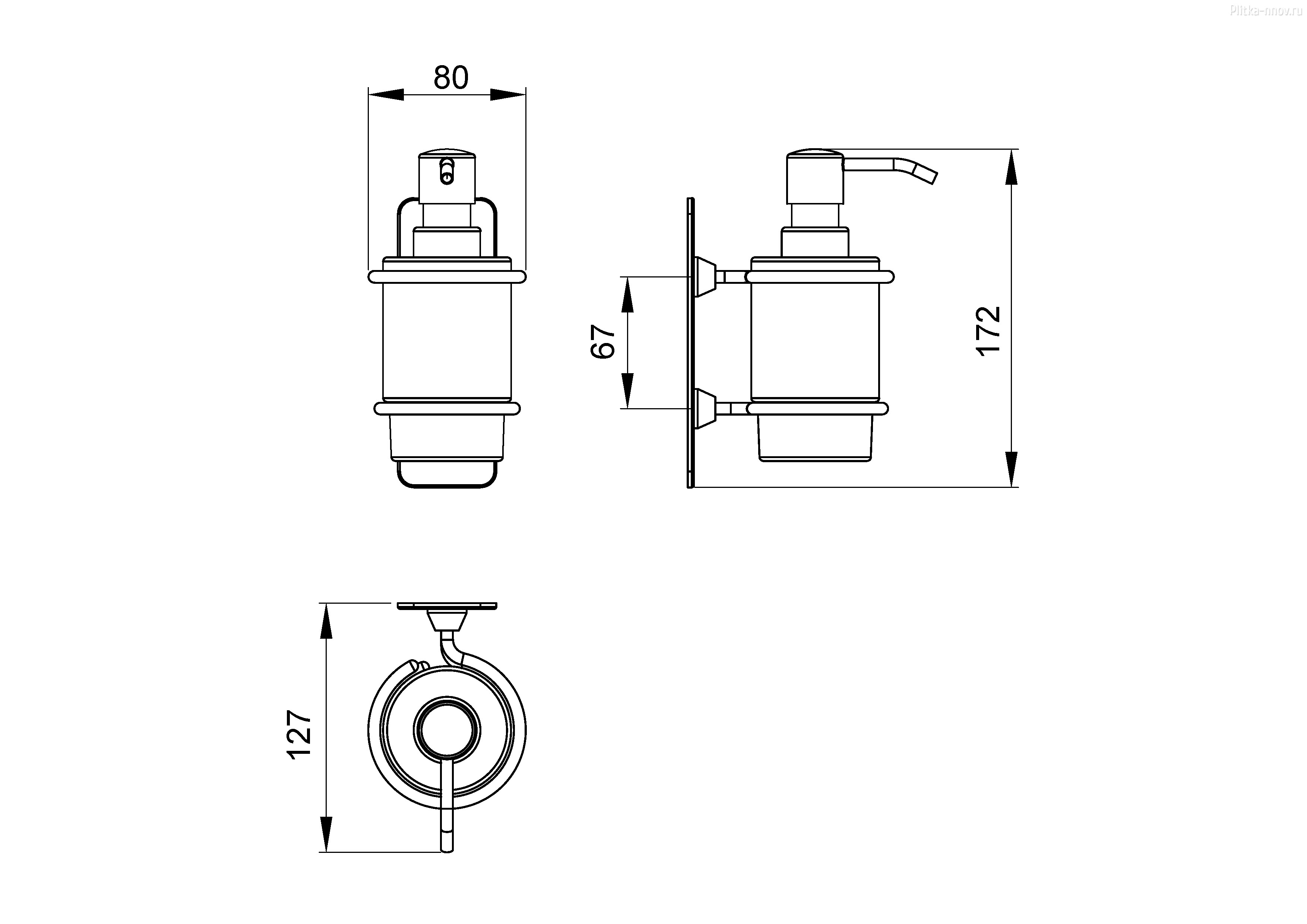 Nelson 150038/00 Хром Дозатор Nelson 150038/00 Хром Дозатор