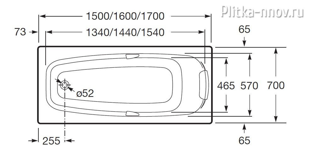 Sureste 150x70 Roca акриловая ванна Sureste 150x70 Roca акриловая ванна