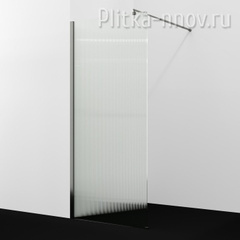 Rur 30W39GR-FL 90 WasserKRAFT Душевая перегородка Графит/Рифленое стекло