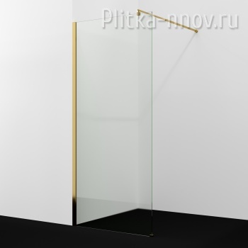 Rur 30W39PG 90 WasserKRAFT Душевая перегородка Глянцевое золото/Прозрачное стекло