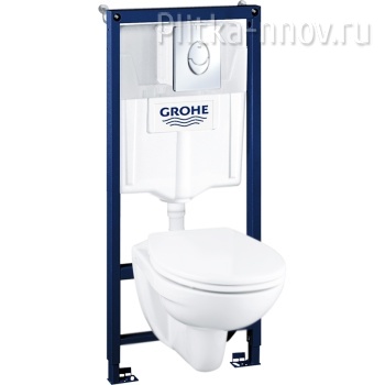 Grohe Solido Perfect 39192000 с кнопкой смыва Хром и сиденьем Микролифт