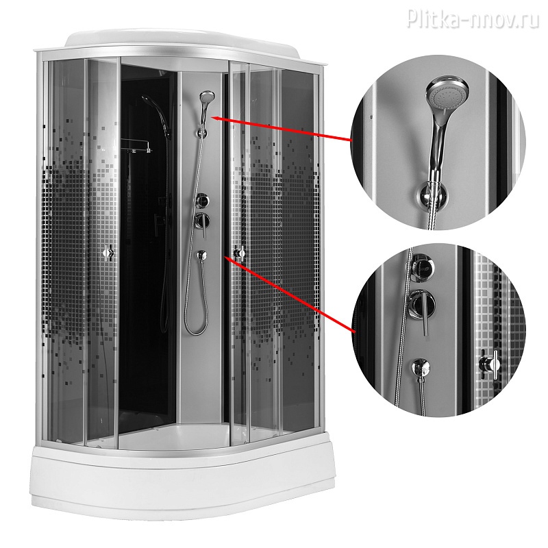 CS-1200-25ТМ/М R 120x80x215 Душевая кабина Loranto поддон 25 см CS-1200-25ТМ/М R 120x80x215 Душевая кабина Loranto поддон 25 см