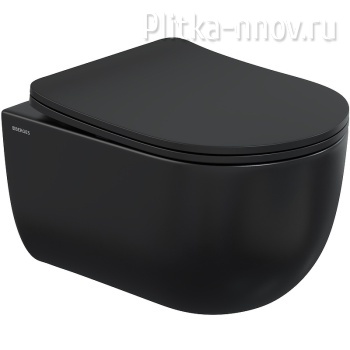 Ventas Black Rimless 082136 подвесной Черный с сиденьем Микролифт Berges