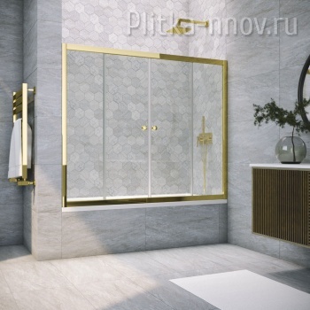 Z2V TUR NOVO 150 09 01, профиль золото глянцевое, стекло прозрачное Vegas-Glass