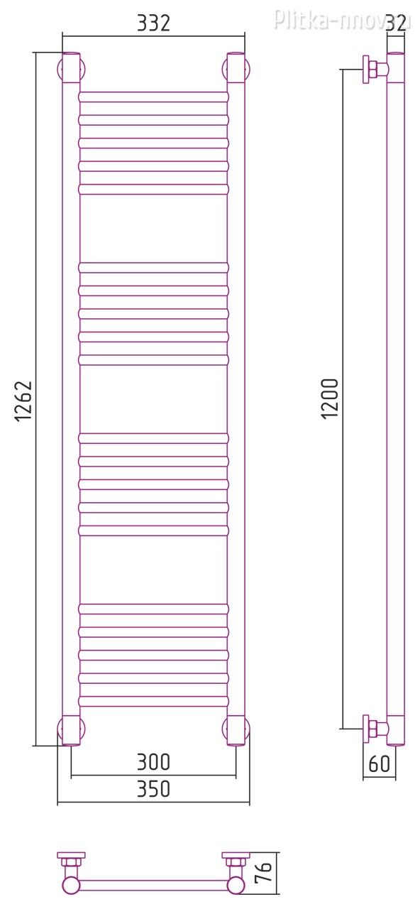 Богема+ 1200x300 Бронза Полотенцесушитель водяной Сунержа Богема+ 1200x300 Бронза Полотенцесушитель водяной Сунержа
