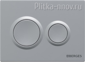 NOVUM O2 040062 BERGES Хром матовый кнопка смыва