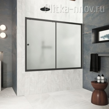 ZV Protec 160 02M 10, профиль черный матовый, стекло сатин Vegas-Glass