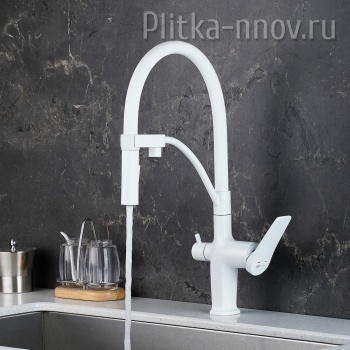 Bronx LM3761MW Lemark Смеситель для кухни с гибким изливом и подключением к фильтру с питьевой водой Bronx LM3761MW Lemark Смеситель для кухни с гибким изливом и подключением к фильтру с питьевой водой