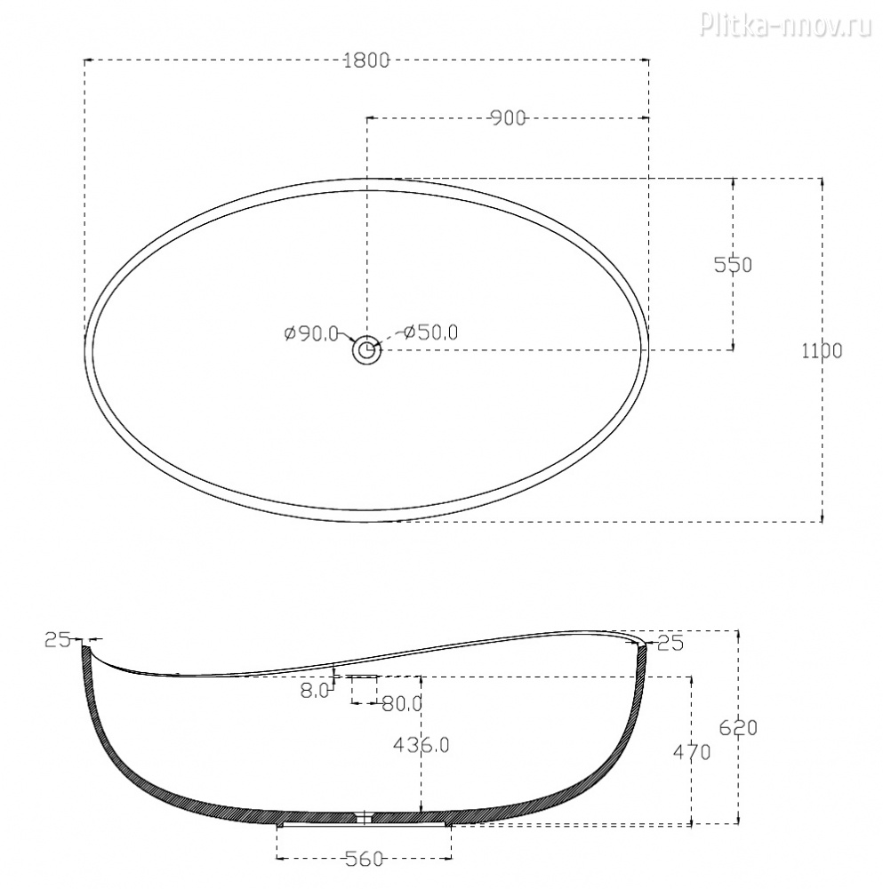 A9239 180х110 Акриловая ванна Abber A9239 180х110 Акриловая ванна Abber