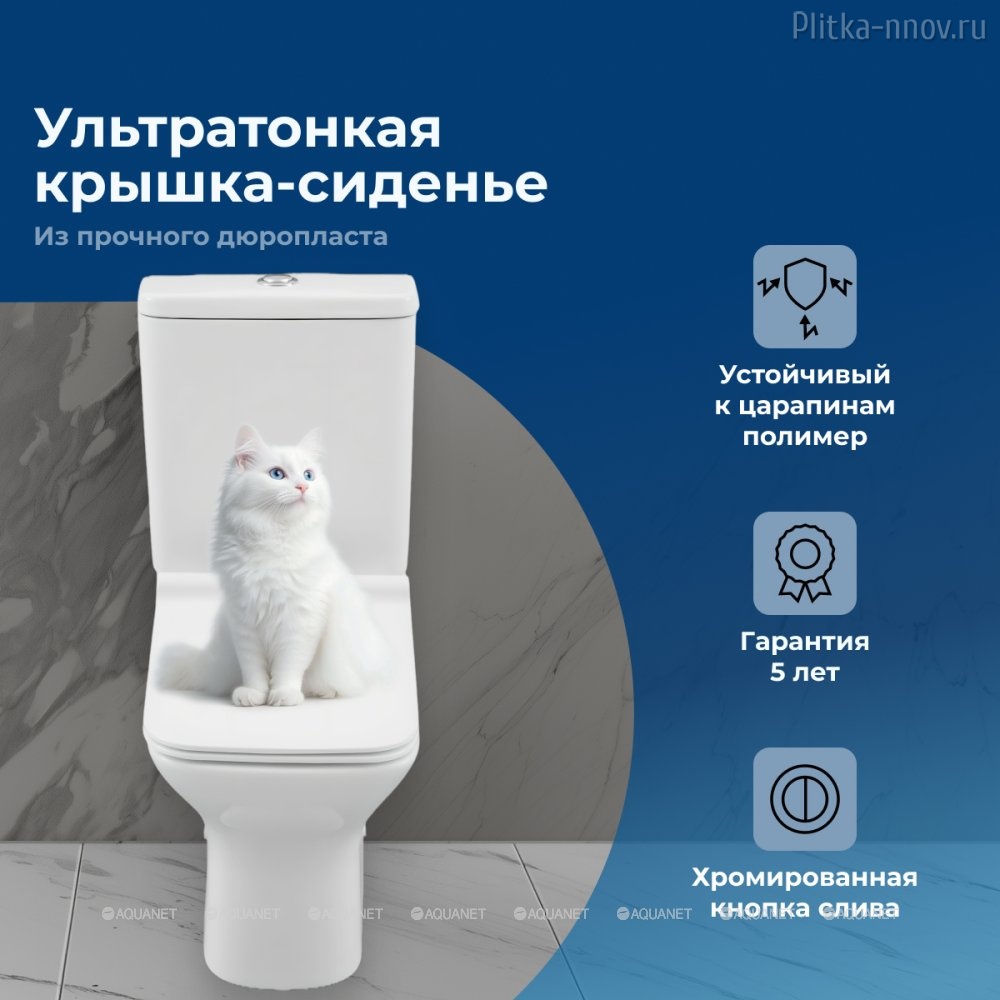 Cube 2-C CL-12288 Rimless Aquanet унитаз напольный Cube 2-C CL-12288 Rimless Aquanet унитаз напольный