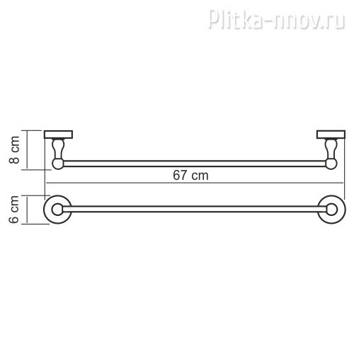 Diemel K-2230 Штанга для полотенец Diemel K-2230 Штанга для полотенец