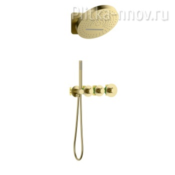 Saona SX-2329/17SM Золото матовое Душевая система встроенная с термостатом Timo