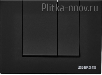 NOVUM S5 040045 BERGES Soft Touch черная кнопка смыва