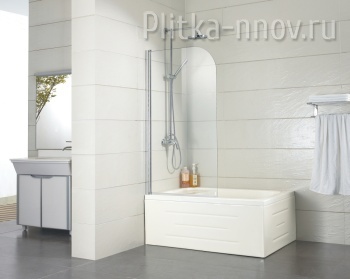 Merrit 80х140 AZ-NF6211 800 прозрачное стекло 5 мм, покрытие EASY CLEAN, цвет профиля серебро Azario
