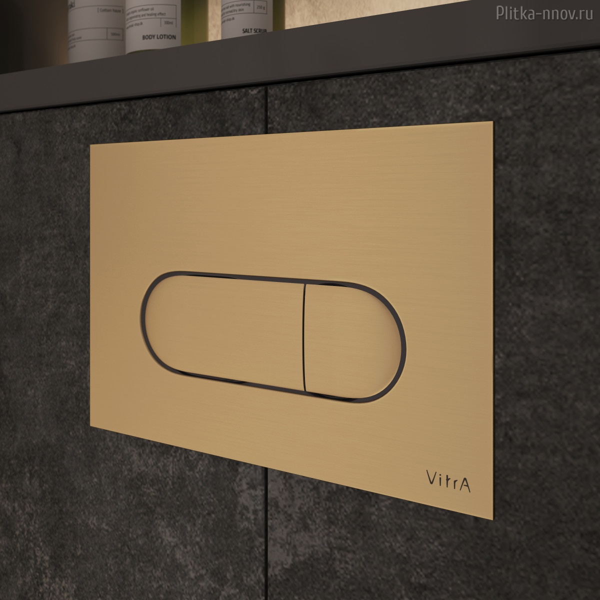 Root Round 740-2225 брашированное золото Vitra кнопка смыва Root Round 740-2225 брашированное золото Vitra кнопка смыва