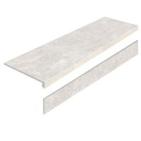 MYSTICAL CHARM BIANCO MATT с подступенником 33х120 Ступени из Керамогранита Staro