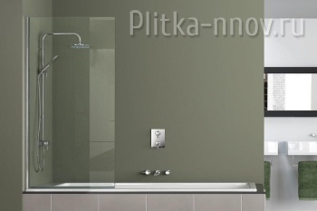 Merrit 80х140 AZ-NF6211-1 800 прозрачное стекло 6 мм, покрытие EASY CLEAN, цвет профиля серебро Azario