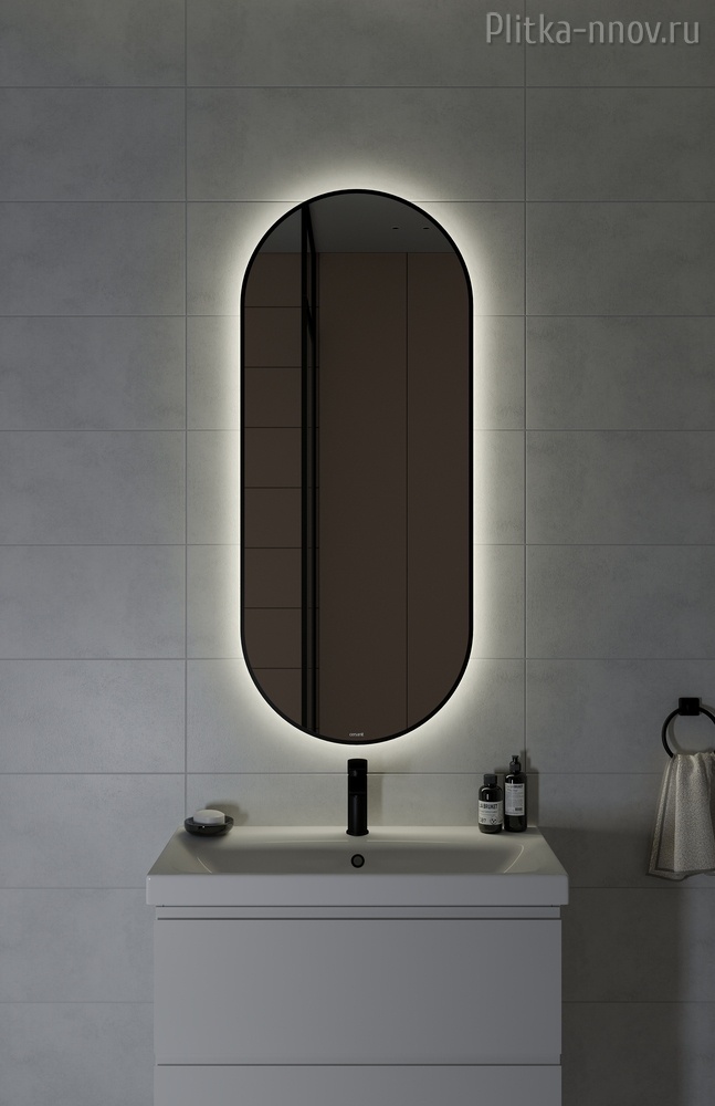 ECLIPSE Smart 50X122 Cersanit Зеркало с подсветкой в черной рамке ECLIPSE Smart 50X122 Cersanit Зеркало с подсветкой в черной рамке