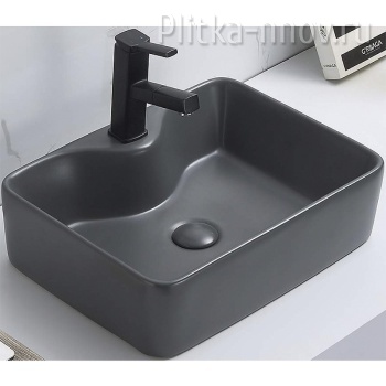 CeramaLux 7291MDH-2 48x37 Серая Раковина-чаша с местом под смеситель