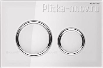 GEBERIT Sigma 21 115.884.SI.1 белое стекло/хром глянец