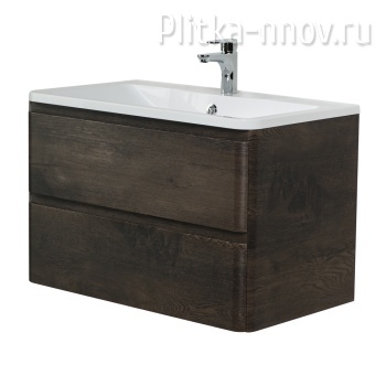 Albano 800-2C-SO-RNG Robere Nature Grigio / Текстурированное Тумба с белой раковиной BelBagno 
