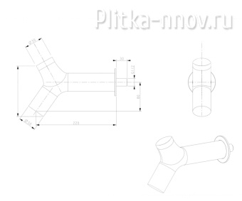 Liberty 501GM-P Лейка для душа Y-форма Liberty 501GM-P Лейка для душа Y-форма