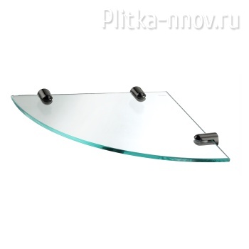 K-533POLISHED BLACK Полка стеклянная угловая WasserKRAFT