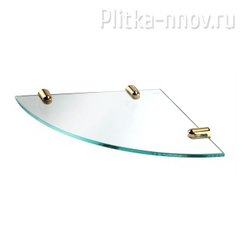 K-533POLISHED GOLD Полка стеклянная угловая WasserKRAFT