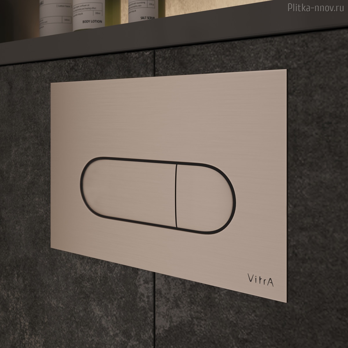 Root Round 740-2295 брашированный никель Vitra кнопка смыва Root Round 740-2295 брашированный никель Vitra кнопка смыва