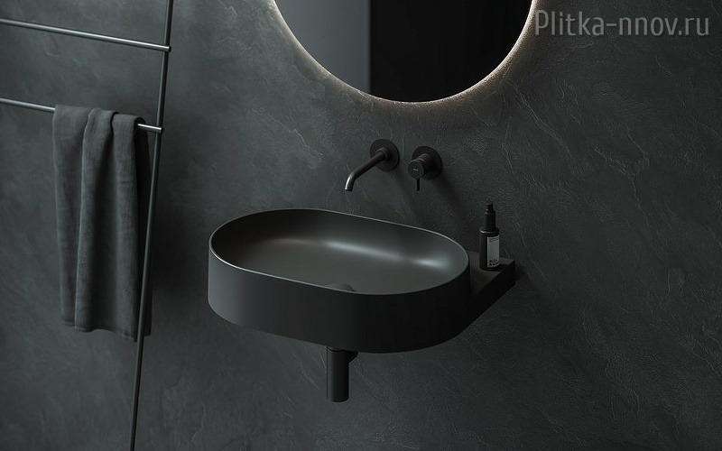 Yard 60х50 Ravak черный матовый керамический умывальник Yard 60х50 Ravak черный матовый керамический умывальник