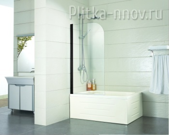 Merrit 70х150 AZ-NF6211 700 BLACK прозрачное стекло 5 мм, цвет профиля черный Azario