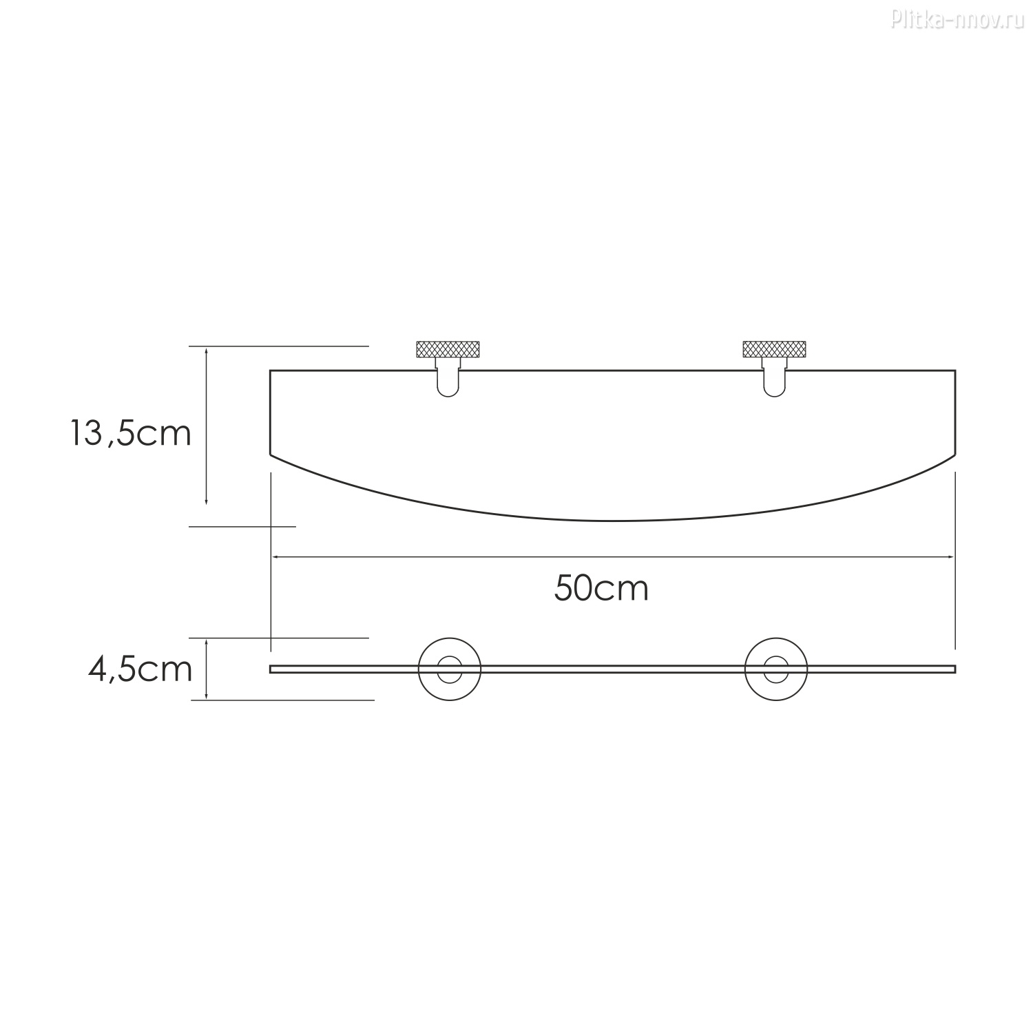 Tauber K-64424 Полка стеклянная Tauber K-64424 Полка стеклянная