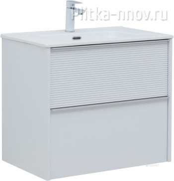 Вита 70 белый матовый Тумба с раковиной Aquanet
