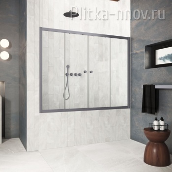 Z2V Protec 175 06 01, профиль GunMetal/Графит, стекло прозрачное Vegas-Glass