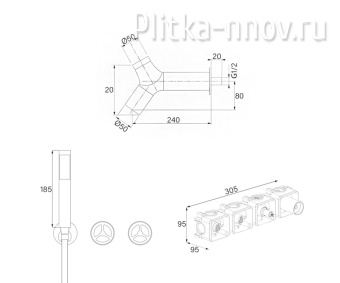 Liberty 5011GG-P Душевой комплект встраиваемый (душ Y-форма) Liberty 5011GG-P Душевой комплект встраиваемый (душ Y-форма)