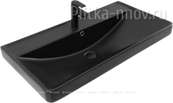 Ирис 90х46.5 черная матовая Раковина мебельная Aquanet